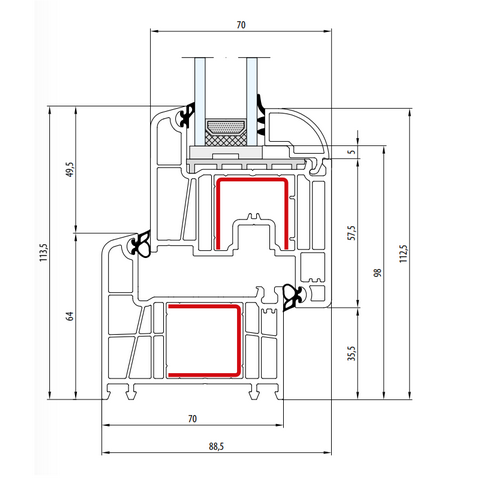 Finestra PVC Decco 71