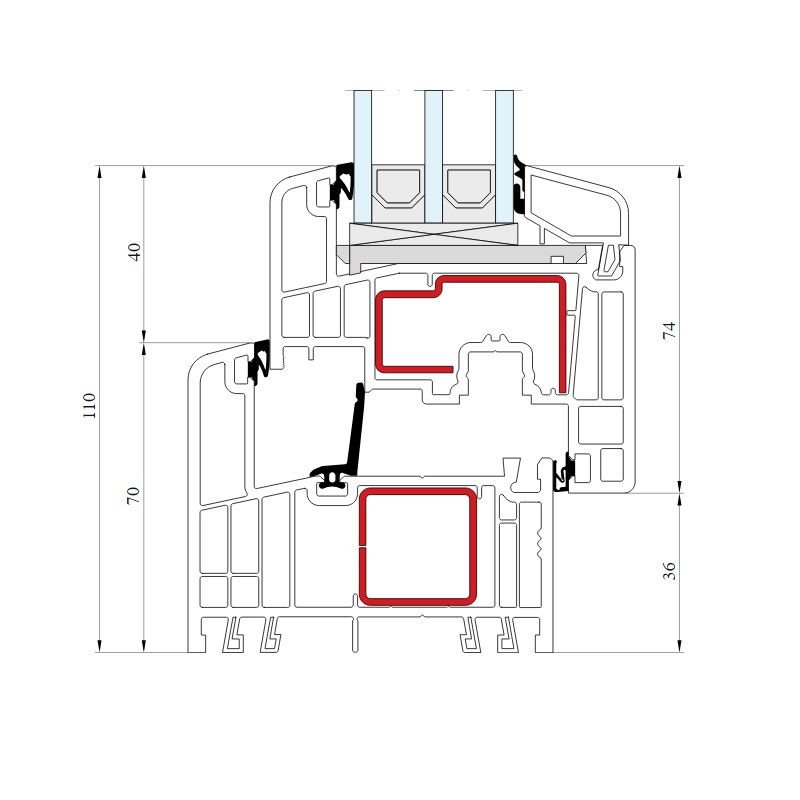 Finestra PVC Gealan S9000